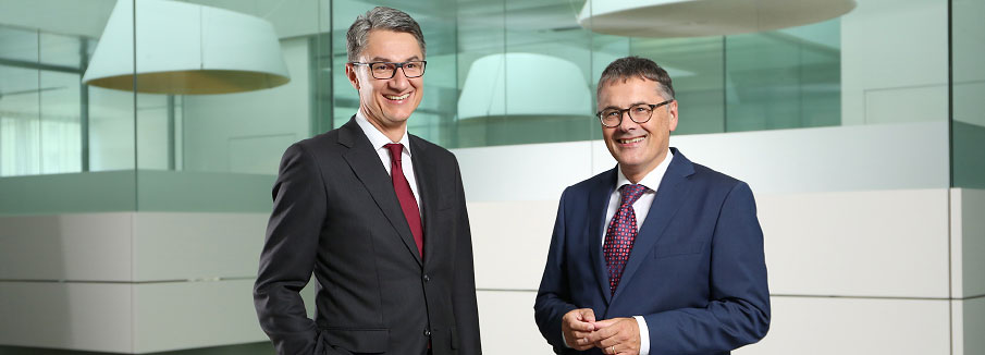 Roland Matt, Group CEO and Georg Wohlwend, Chairman of the Board of Directors (photo)